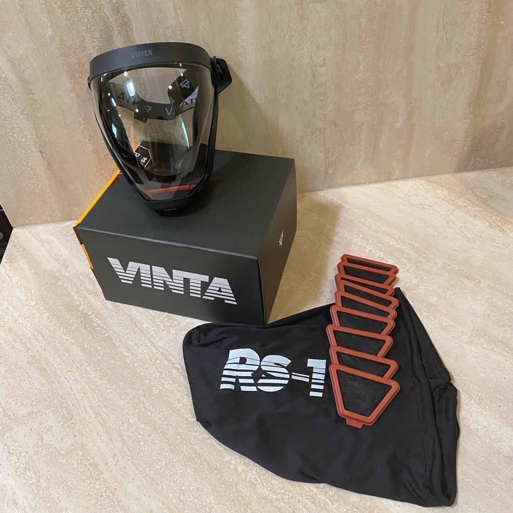 VINTA RS-1 face shield with HEPA 11 filters